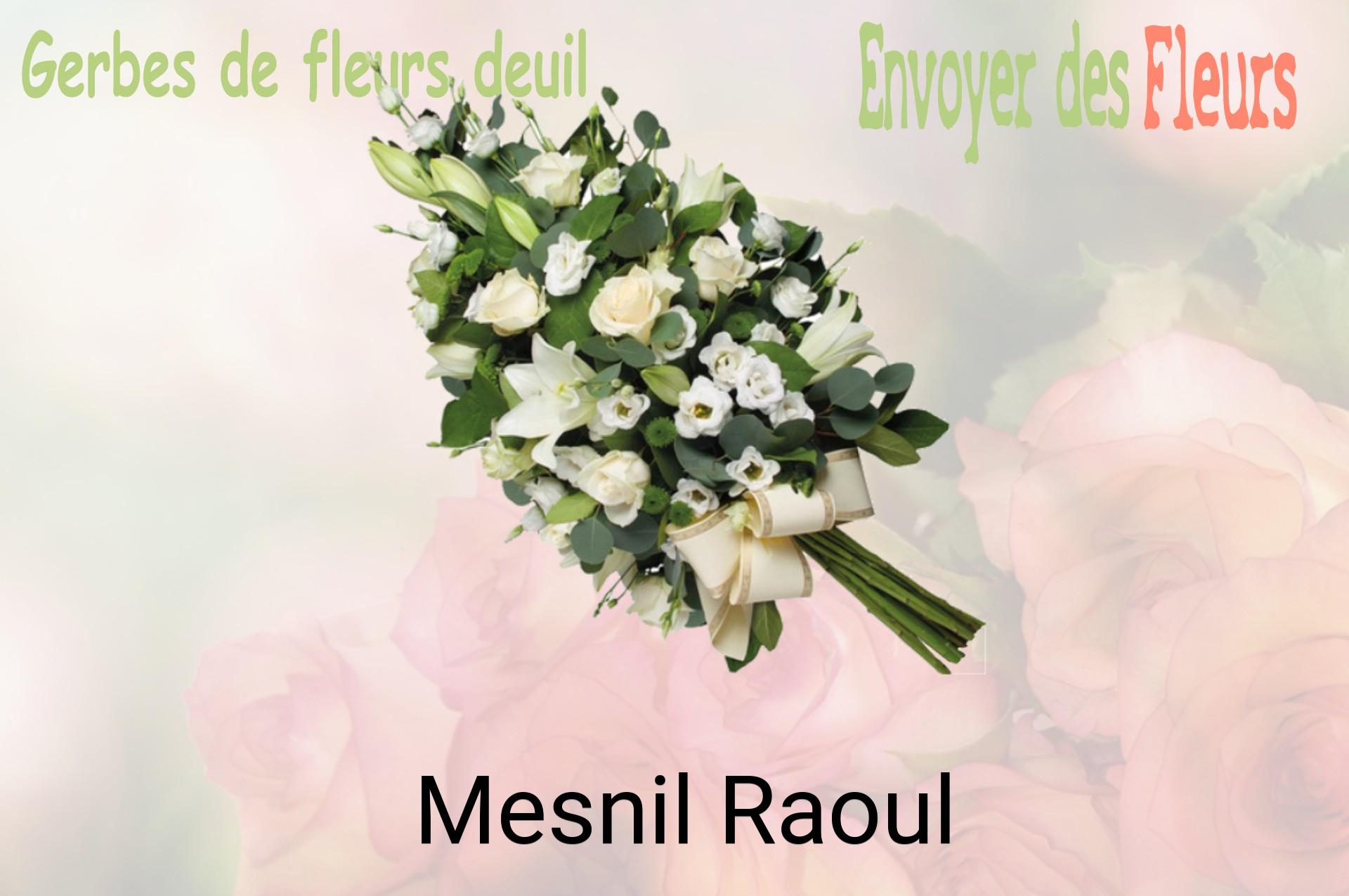 Gerbe de fleurs de deuil livrée à Mesnil-Raoul